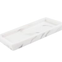 Large Marble Serving Tray – Decorative Organizer for Vanity, Bathroom & Coffee Table