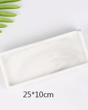 Small Marble Tray – Decorative Organizer for Vanity, Bathroom & Desk