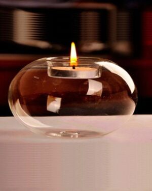 Modern Glass Candle Holder Bowl – Elegant Tealight Holder (8cm, 10cm, 12cm)