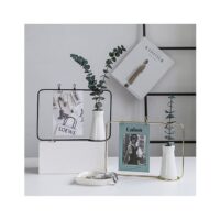 Modern Iron Photo Frame with Clip Display – Minimalist Desk & Wall Decor (Black or Gold)