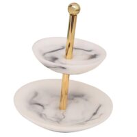 Nordic Jewelry Rack Double Tier – Organizer Stand for Necklaces, Earrings & Accessories