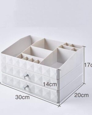 3-Layer Prism Storage Box – Multi-Compartment Organizer with Drawers for Home & Vanity
