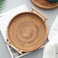 Rattan Round Basket – Woven Storage Basket for Home Decor & Organization
