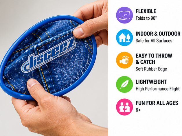 Disceez All Country Flexible Flyer Disc – Indoor Safe Flying Disc - Image 5