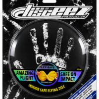 Flexible flying disc with handprint artwork