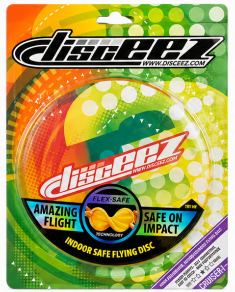 Flexible flying disc with vibrant artwork