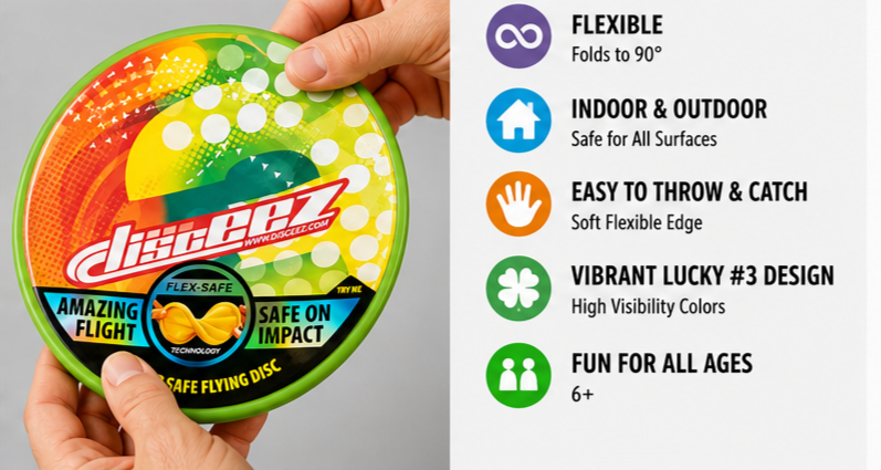 Disceez Lucky #3 flexible flying disc
