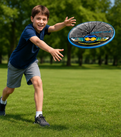 Flexible flying disc with wood pattern