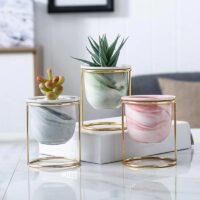 Marble Mini Pod Planter – Modern Decorative Plant Holder (Green, Pink, Gray)