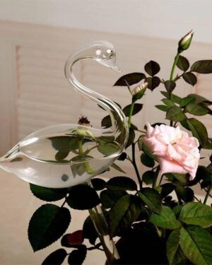 Self Watering Glass Bird – Automatic Plant Watering Globe (Dove or Swan)