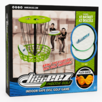 Disceez Indoor Disc Golf Game – Safe Indoor Flying Disc Basket Set