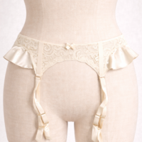 Whisper Satin & Lace Garter Belt – Elegant Lace Suspender Belt