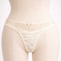 Whisper Satin & Lace Thong