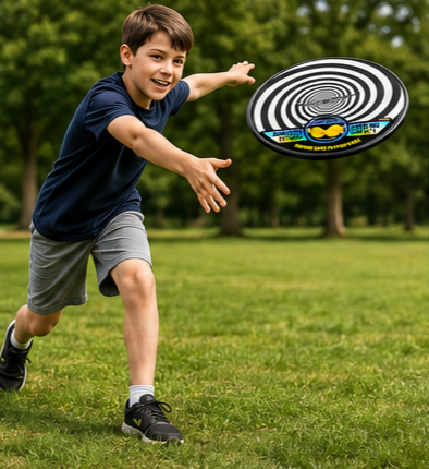 Spiral design indoor flying disc